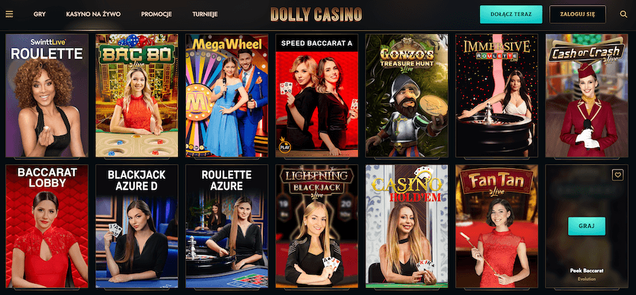 Dolly Casino gry na żywo
