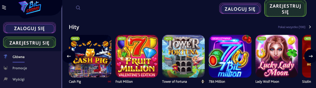 Gry w 7BitCasino