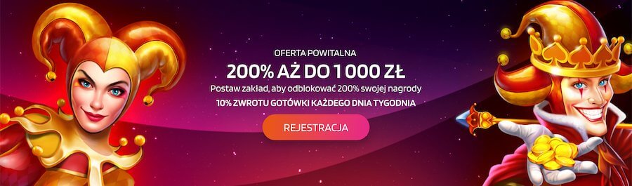 Bonus powitalny 200% do 1000 PLN w HappySpins.