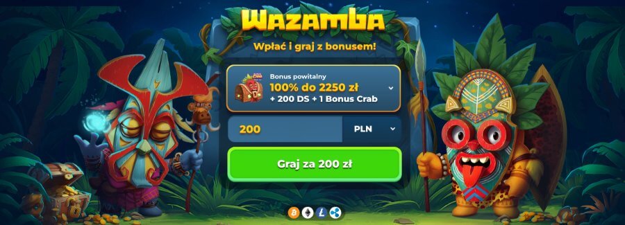 Bonus powitalny w kasynie Wazamba