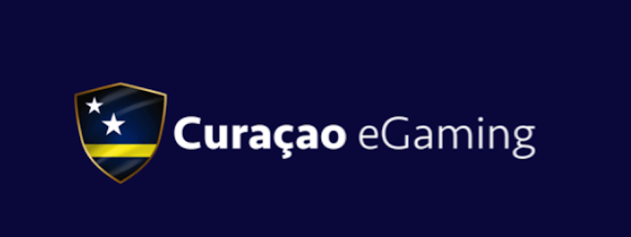 Logo Curacao eGagming na granatowym tle.