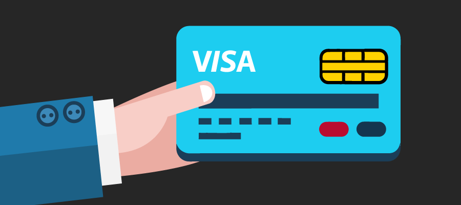 Infografika z kartą Visa.