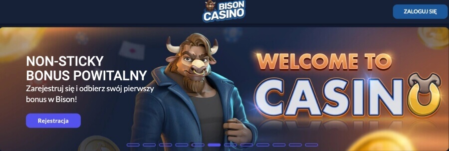 Bonus powitalny Bison Casino.