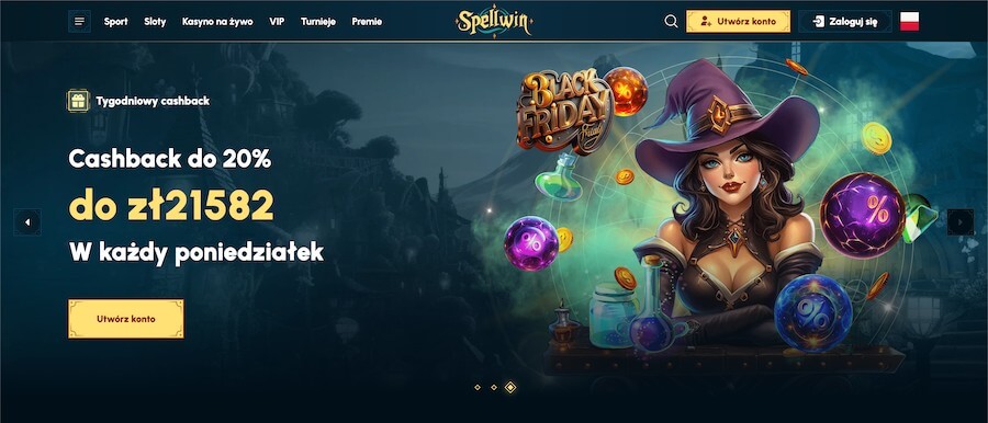 Spell Win i oferta cashback kasyna.