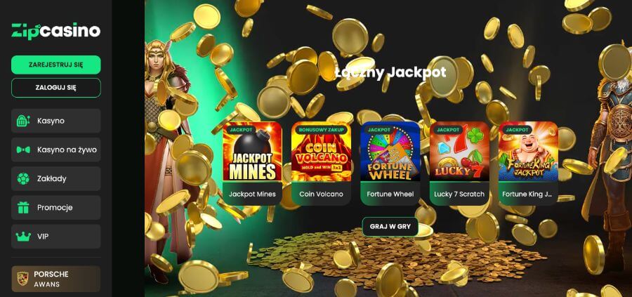 Zip Casino jackpoty