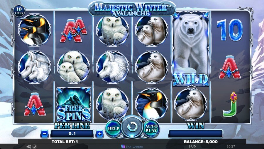 OscarSpin slot Majestic Winter: Avalanche