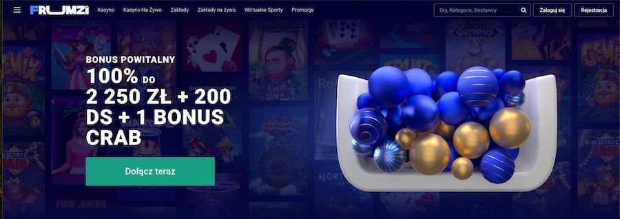 Bonus powitalny kasyna Frumzi
