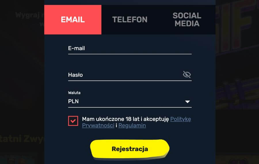 SlottyWay rejestracja