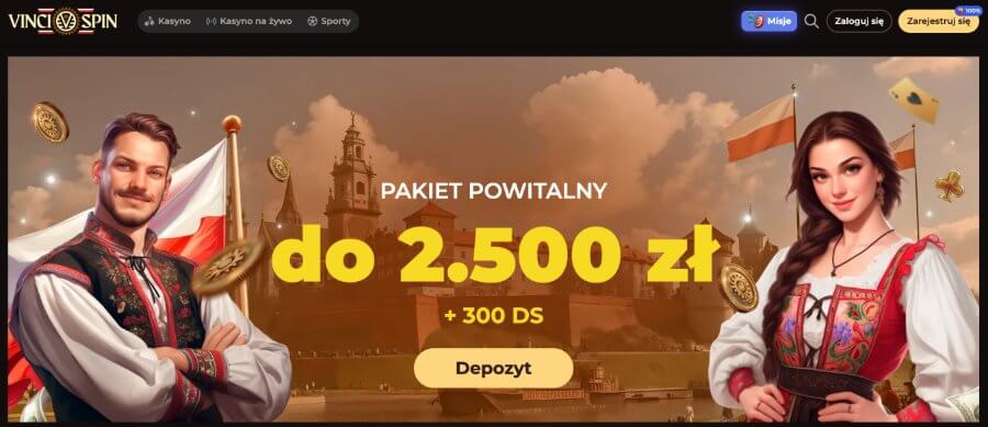 VinciSpin strona kasyna