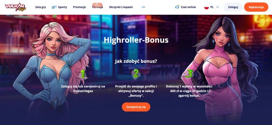 Vulkan Vegas bonus high-roller