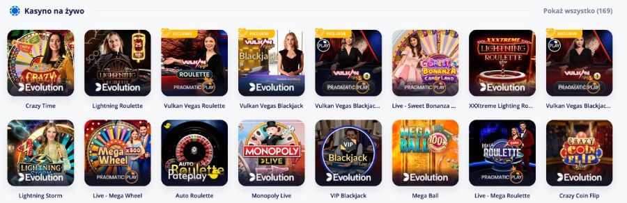 Vulkan Vegas kasyno na żywo