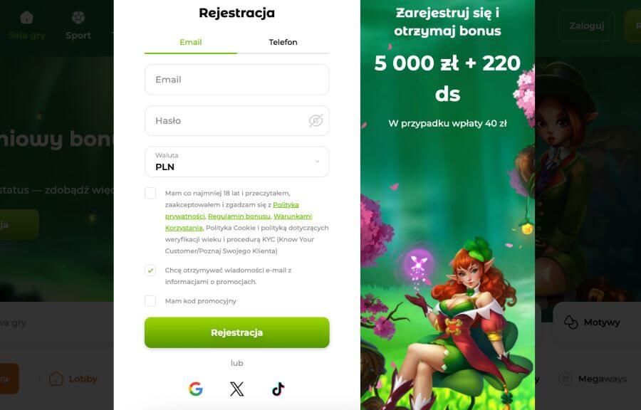 Rejestracja w Verde Casino