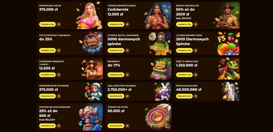 promocje w kasynie rolldorado