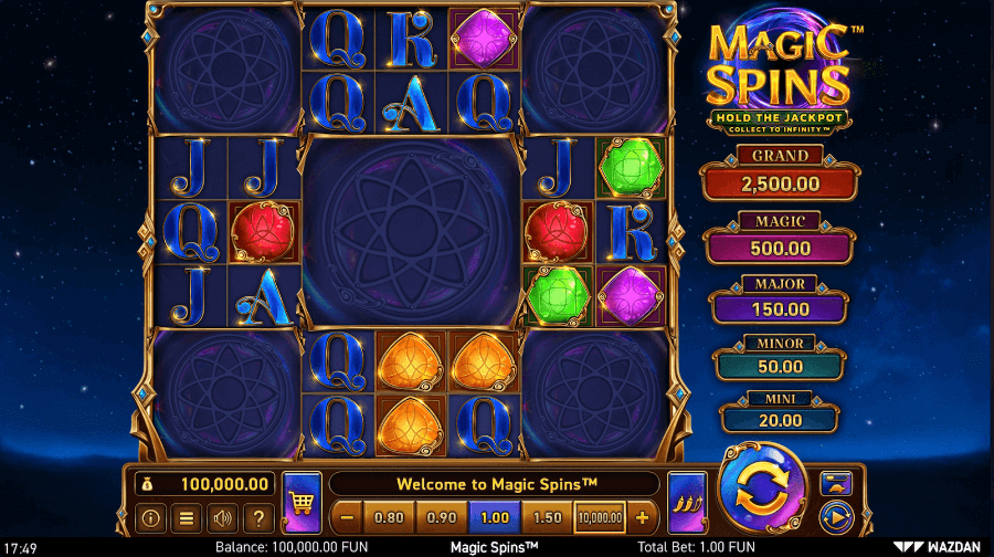 Pole gry w Magic Spins (Wazdan)