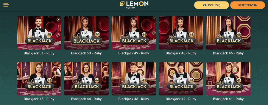 Lemon Casino kasyno na żywo