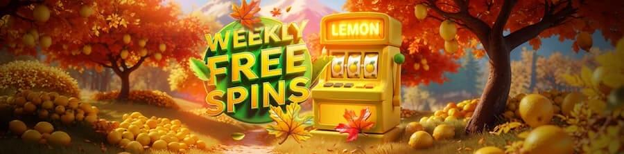 Lemon Casino promocja – do 100 darmowych spinów co tydzień