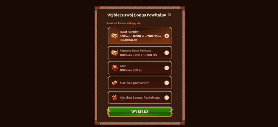Wild Robin promocja – bonus powitalny do 6000 PLN i 200 darmowych spinów